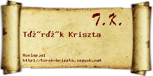 Török Kriszta névjegykártya