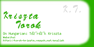 kriszta torok business card